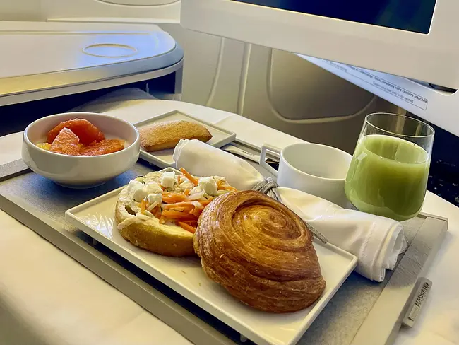 Business Class Arrival Meal