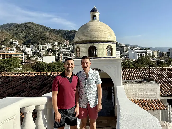 Trai & Andy on the Love Bridge at Casa Kimberly
