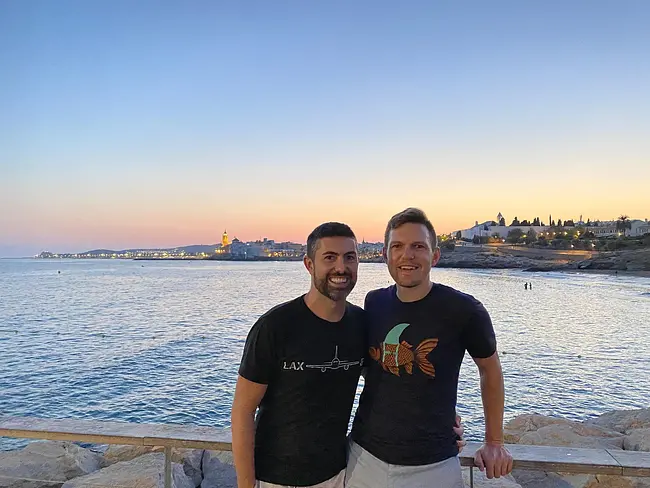 Trai & Andy at Sunset at Balmins Beach