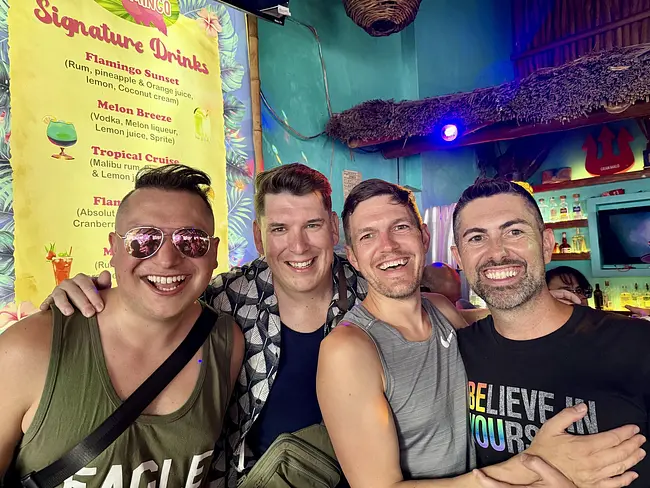 JJCruise, Andy, & Trai at Mr. Flamingo