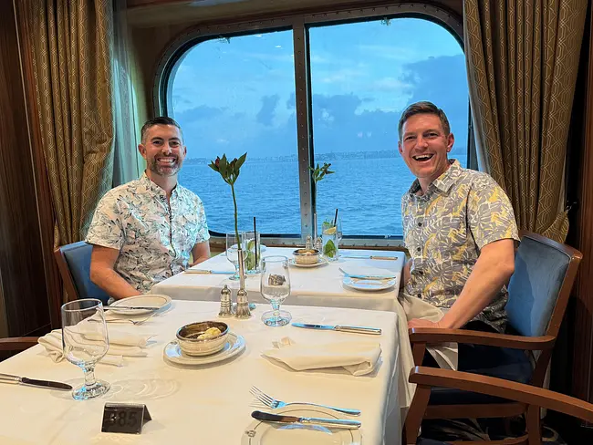 Trai & Andy in the Brittania Dining Room