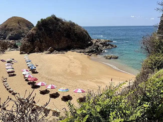 View from the top of stairs at Playa del Amor