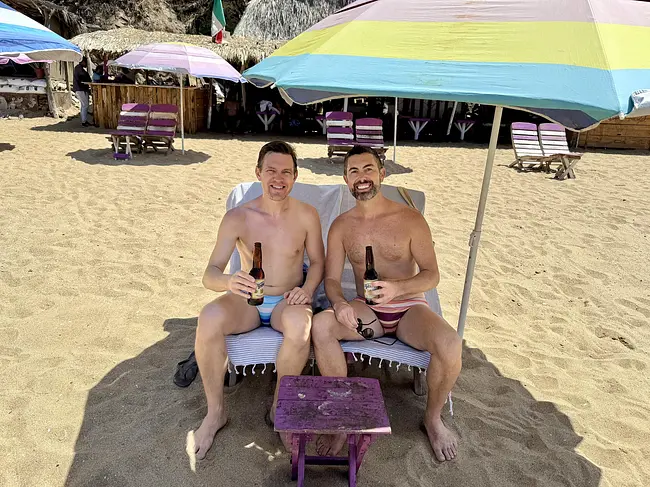 Andy & Trai at Playa del Amor in Zipolite