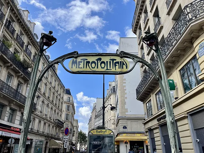 Famous Metro Sign in Le Marais