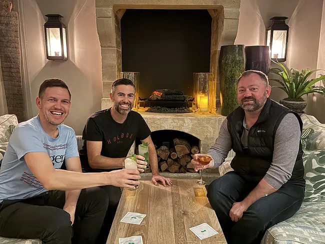 Andy & Trai at Ham Yard Bar