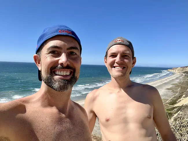 Trai & Andy overlooking Black's Beach
