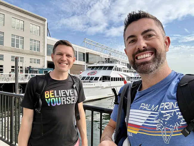 Andy & Trai at the Provincetown Ferry