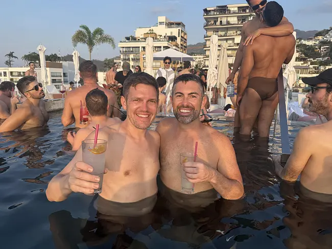 Andy & Trai at the Tryst Pool Party